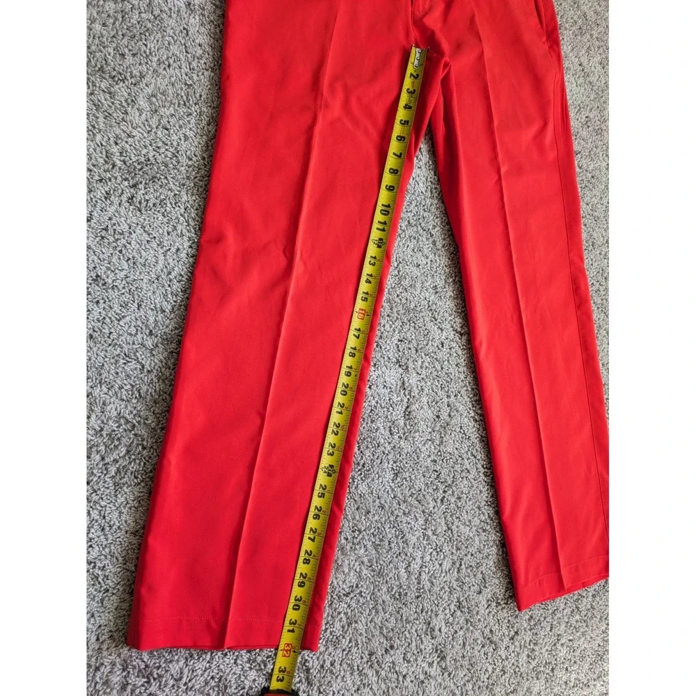 Adidas Climalite Men's Golf‎ Pants Orange 3 Stripe 36x32 Lightweight